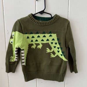 Cat & Jack Green Alligator Kids Sweater